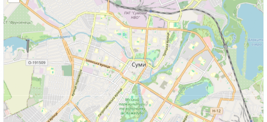 Мапа міста Суми