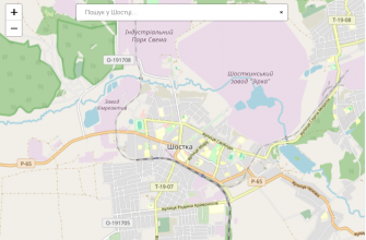 Мапа міста Шостка