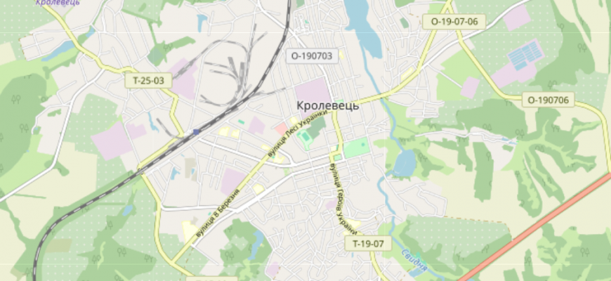 Мапа міста Кролевець
